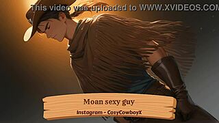 just a sexy guy moaning in a casual solo moment