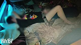 we had wild sex on a squeaky illuminated hotel bed. her moans echoed all night!