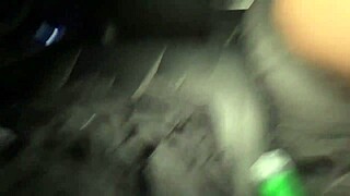 Risky public banging in a business taxi with a petite Russian teen