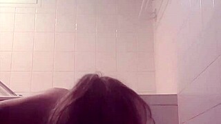 french milf slave gives sloppy blowjob in homemade clip