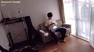 i pranked my brother's friend and his cute reaction made me keep stroking his big dick for massive cum
