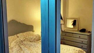 my stepmom left the bedroom door open. her hairy pussy caught my eye.