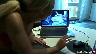Hey, caught my hot milf sister watching me jerk off! 😜