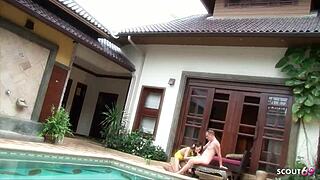 Hey, tall slim Thai whore, why no condom with big dick tourist in Pattaya spa?