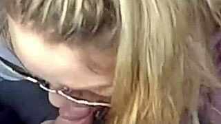 Public Pickup Car Blowjob with Cute Teen