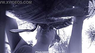 Man, I can’t believe how Bluee handled that huge deepthroat outdoors, it was insane, ya know!