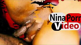 i'm an ebony milf squirting hard with my dildo
