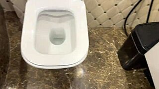 She starts her morning with a yellow pissing compilation in the toilet, showing hairy unshaven pussy up close.