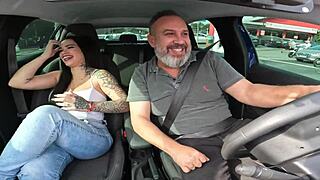Anna Belutti, Naughty Shortie, Rides Driver's Hard Shaft