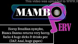 ugh, i'm so hooked on bianca dantas, brazilian nympho, takin' 4 huge dicks dry dap!