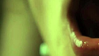 amateur lanreta gives virtual pov blowjob with wet cum kissing close-up