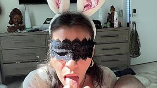 Cute 18+ Bunny Girl Sucks My Cock Hard!