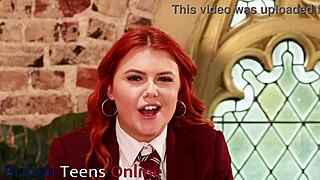 British Redhead Student Guides You To Wank And Cum With Her Instructions