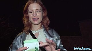 this public agent picks up a redhead babe for rough outdoor pov sex, she squirts everywhere on my cock while i pull her hair