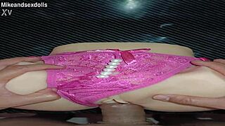 Trailer Candy in Pink Pearl Thong Enjoys Intense Anal Sex Close-Up with Creampie and Gaping