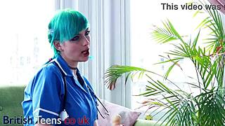 Blue Haired Alternative Nurse Handles Your Needs In A Private Appointment