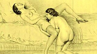 Vintage erotic art showcases classic beauty and timeless appeal in retro style