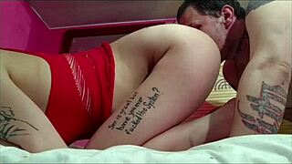 Amateur brunette casting with cute Canadian dancing and flashing