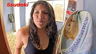 Amateur Latina Neighbor Gives Blowjob and Tight Wet Pussy Ride After Viagra Mix-Up with Sugar Request