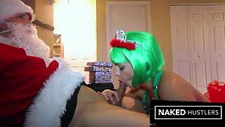 thick latina katie cummings plays santa's big booty elf with curves 😏🍑