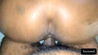 Curvy Ebony Beauty With Muscular Body Gives Intense Handjob To Sleeping Friend